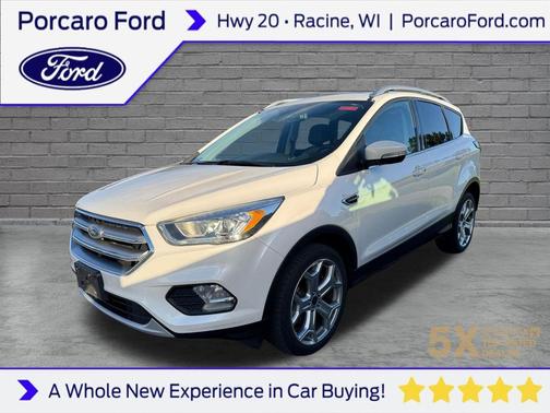 White Platinum Tri-Coat Metallic 2017 Ford Escape Titanium