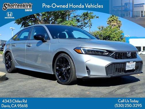 Solar Silver Metallic 2025 Honda Civic Sport