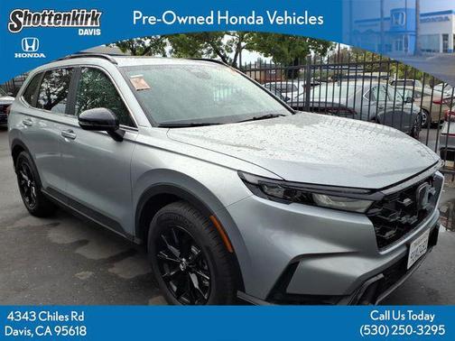 Solar Silver Metallic 2025 Honda CR-V Hybrid Sport FWD