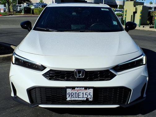 Platinum White Pearl 2025 Honda Civic Hybrid Sport