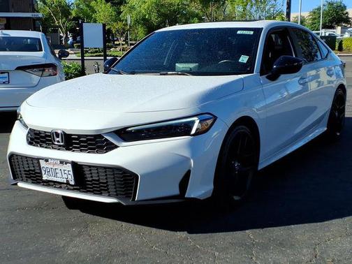 Platinum White Pearl 2025 Honda Civic Hybrid Sport