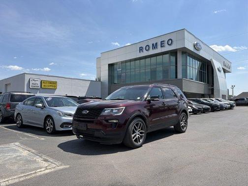 Burgundy 2019 Ford Explorer sport