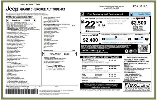 Bright White 2025 Jeep Grand Cherokee Altitude