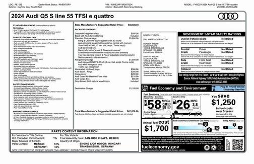 2024 Audi Q5 e 55 S line Premium Plus