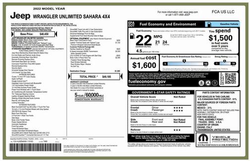 2022 Jeep Wrangler Unlimited Sahara