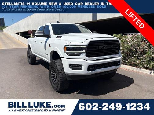 Bright White Clearcoat 2022 RAM 3500 Laramie Mega Cab 4x4 6'4' Box