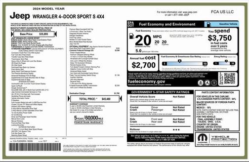 2024 Jeep Wrangler Sport S