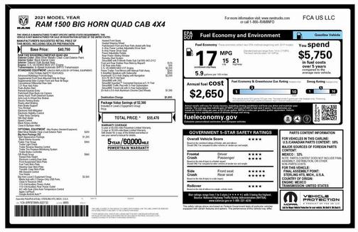 2021 RAM 1500 Big Horn/Lone Star