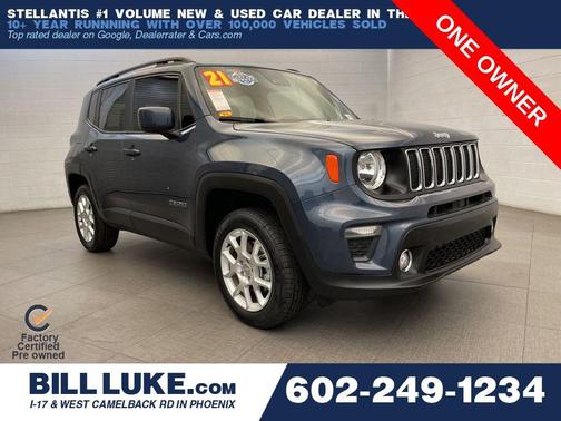 Slate Blue Pearlcoat 2021 Jeep Renegade Latitude