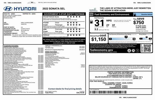 2022 Hyundai SONATA SEL