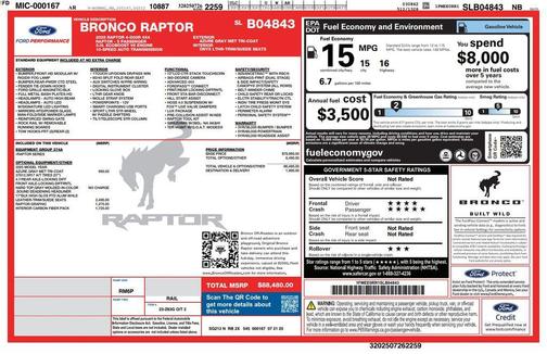 Azure Gray Metallic Tri-Coat 2025 Ford Bronco Raptor