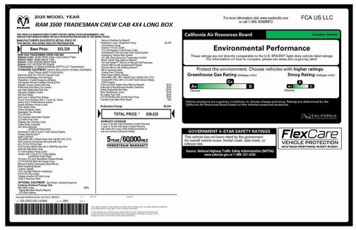 2025 RAM 3500 Tradesman Crew Cab 4x4 8' Box