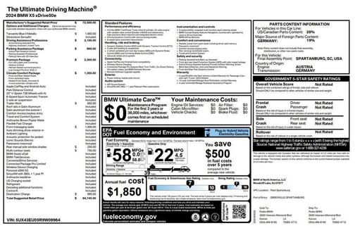 2024 BMW X5 PHEV xDrive50e