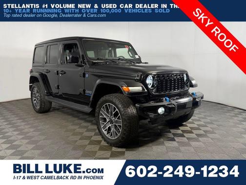 Black Clearcoat 2024 Jeep Wrangler 4xe High Altitude