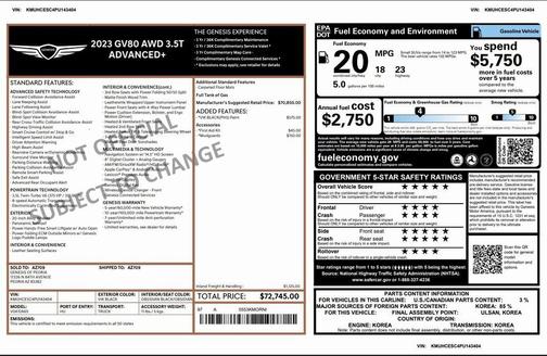 2023 Genesis GV80 3.5T