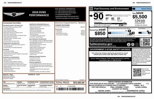 2024 Genesis GV60 Performance AWD