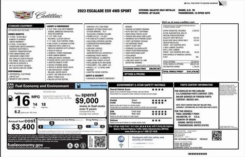 2023 Cadillac Escalade ESV Sport