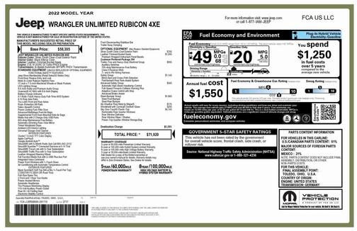 2022 Jeep Wrangler Unlimited 4xe Rubicon