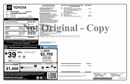 2024 Toyota RAV4 Hybrid LE