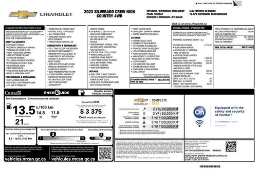 Pearl 2023 Chevrolet Silverado 1500 High Country