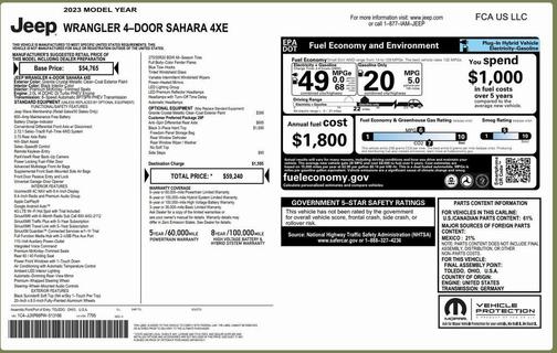 2023 Jeep Wrangler 4xe Sahara
