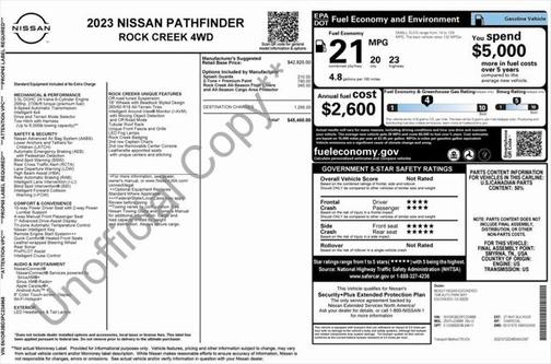 2023 Nissan Pathfinder Rock Creek 4WD