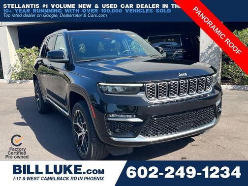 Diamond Black Crystal Pearlcoat 2022 Jeep Grand Cherokee Summit