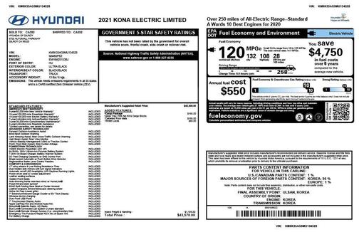 2021 Hyundai KONA EV Limited