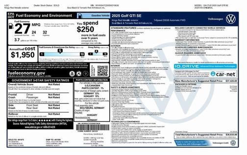 2025 Volkswagen Golf GTI 2.0T SE DSG