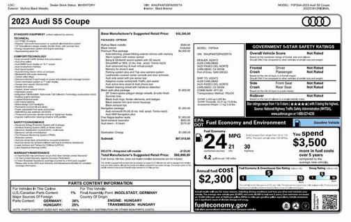 2023 Audi S5 3.0T Premium Plus