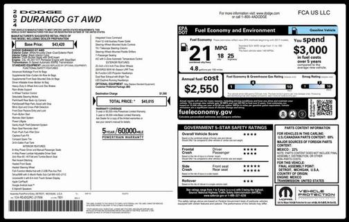 2024 Dodge Durango GT AWD