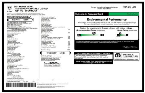 2021 RAM ProMaster 1500 Base
