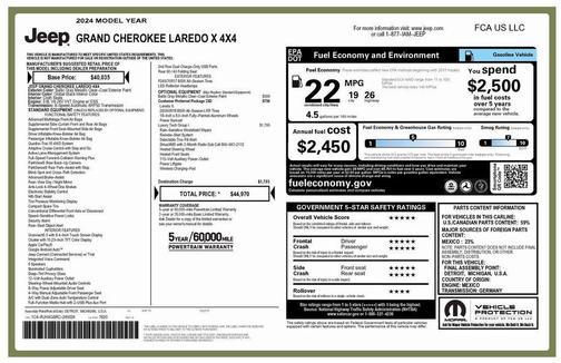 Baltic Gray Metallic Clearcoat 2024 Jeep Grand Cherokee Laredo