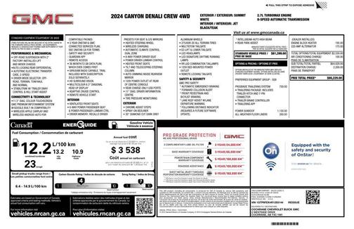 Summit White 2024 GMC Canyon Denali