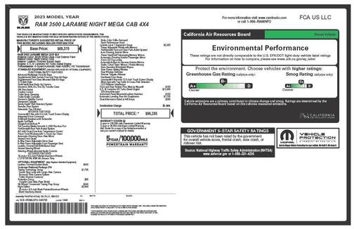 2023 RAM 3500 Laramie Mega Cab 4x4 6'4' Box