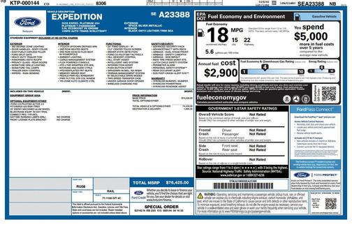 Silver Metallic 2025 Ford Expedition Platinum