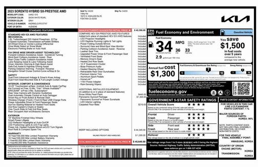 2023 Kia Sorento Hybrid SX Prestige