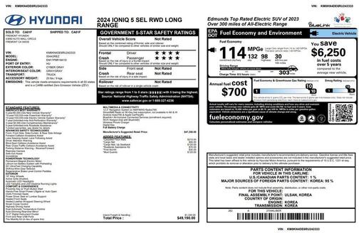 Cyber Gray 2024 Hyundai IONIQ 5 SEL