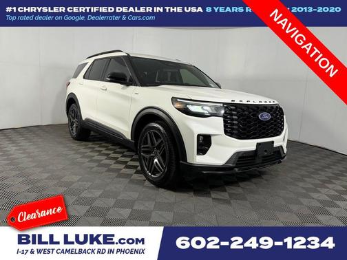 White Metallic 2025 Ford Explorer ST-Line