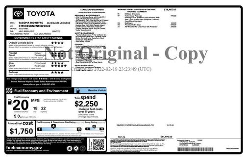 2022 Toyota Tacoma TRD Off Road