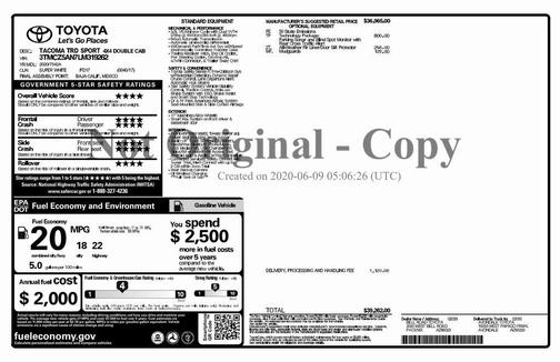 2020 Toyota Tacoma TRD Sport