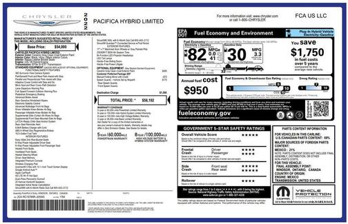 2022 Chrysler Pacifica Hybrid Limited
