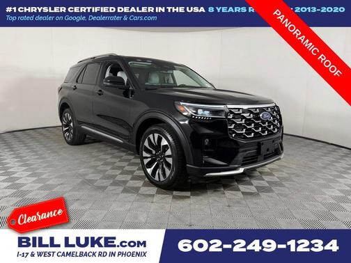 Black Metallic 2025 Ford Explorer Platinum