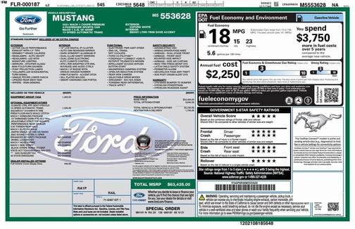 2021 Ford Mustang Mach 1 Fastback