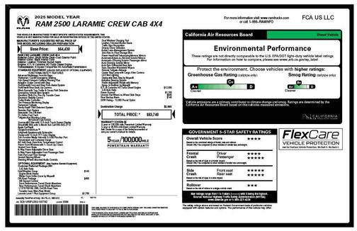 2025 RAM 2500 Laramie Crew Cab 4x4 6'4' Box