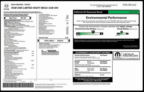 2024 RAM 2500 Limited Mega Cab 4x4 6'4' Box