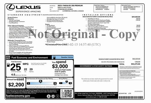 2023 Lexus RX 350 Premium