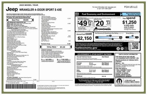 2025 Jeep Wrangler 4xe Sport S