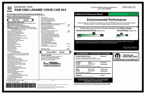 2025 RAM 2500 Laramie Crew Cab 4x4 6'4' Box