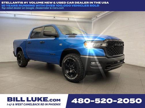 Hydro Blue Pearlcoat 2026 RAM 1500 Warlock Crew Cab 4x4 5'7' Box